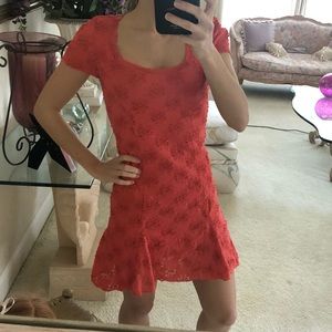 Free People XS short sleeve lace dress